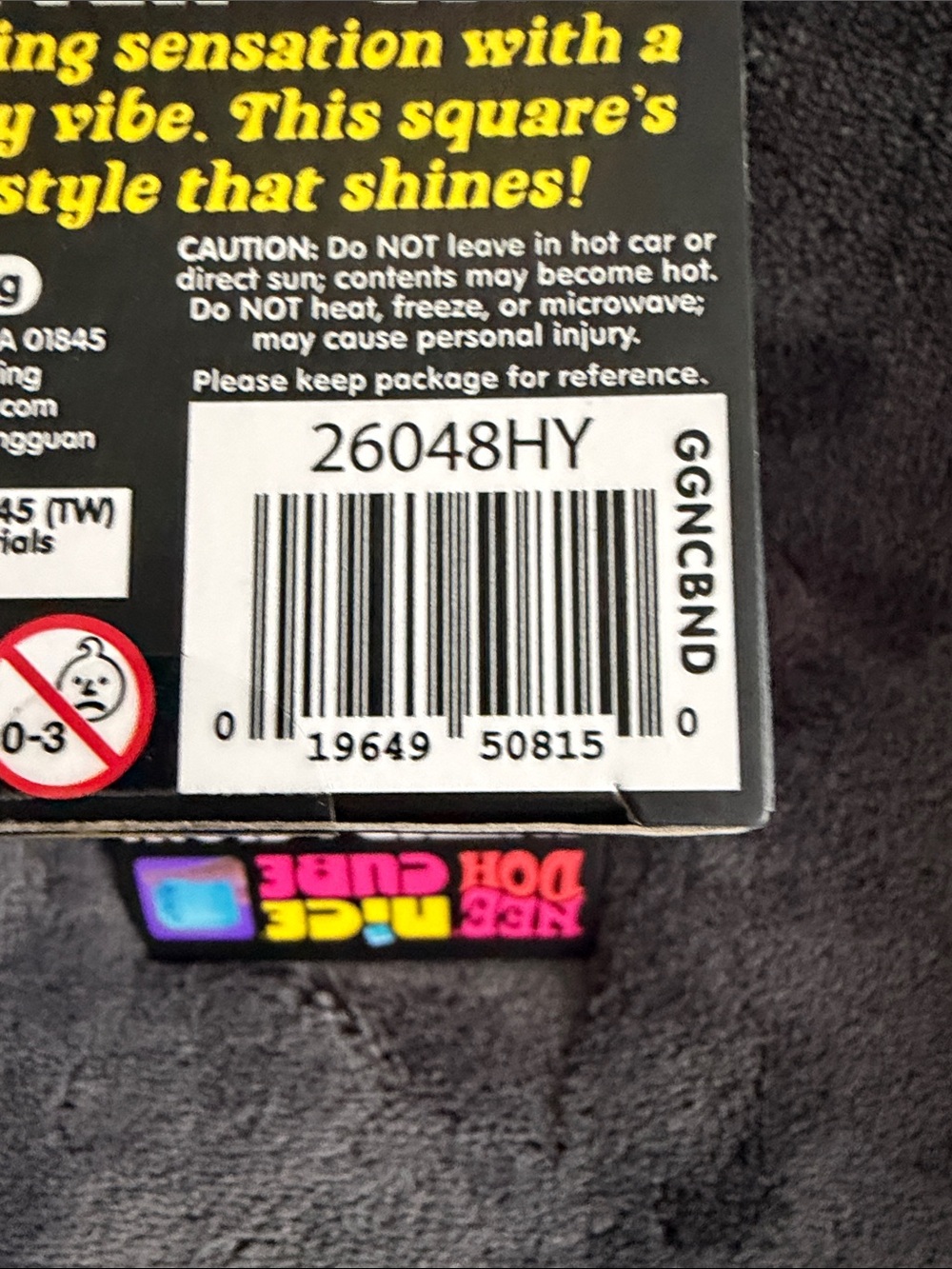 Neefoh Nice Cube Glitter & Glow - blue Super Solid Squish toy NIOP - Picture 3 of 8